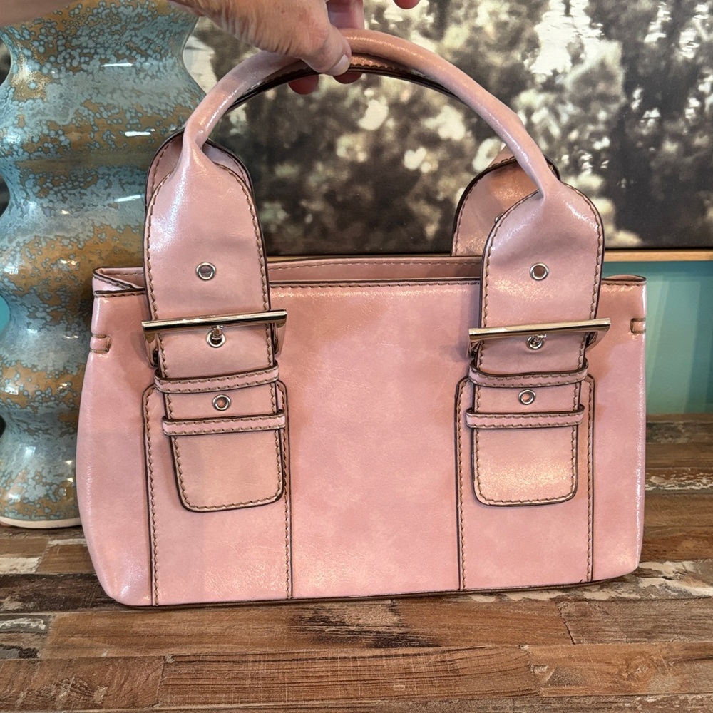 Aldo Pink Patent Satchel Handbag